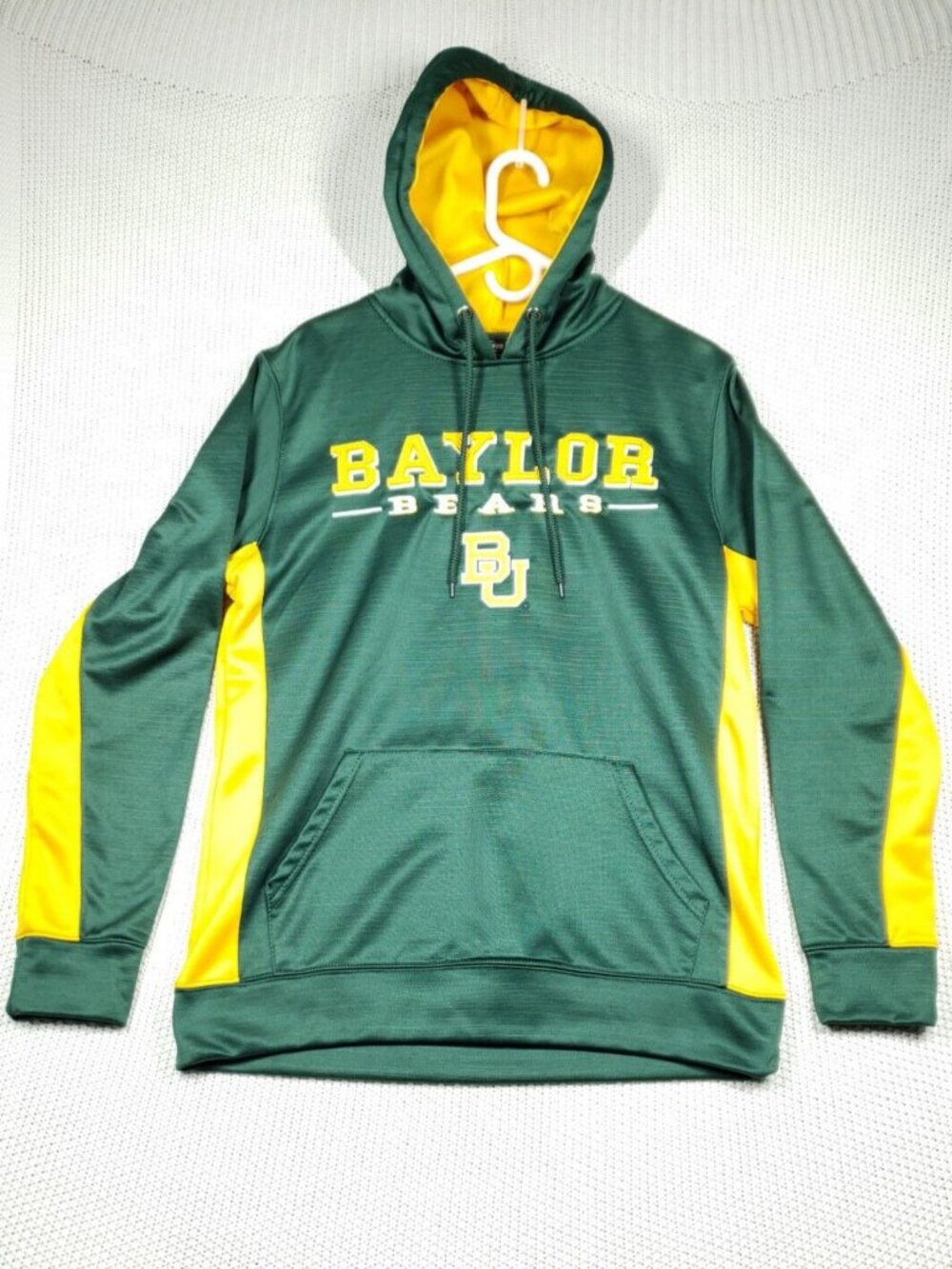 Baylor Bears Hoodie Green/Yellow Mens Sz. Medium Colosseum